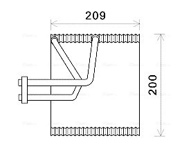 EVAPORATOR AER CONDITIONAT AVA QUALITY COOLING CTV045 - Compatibil cu CHEVROLET, DAEWOO