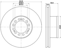 DISC FRANA DON CVD579 - Compatibil cu ERF, MAN