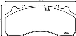 SET PLACUTE FRANA DON CVP020K - Compatibil cu AGRALE, ALEXANDER DENNIS, BERKHOF, BMC, BOVA, BYD, DAF, DENNIS, ERF, FREIGHTLINER,