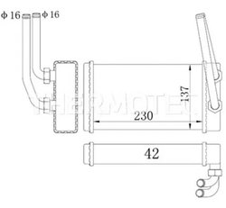 Schimbator caldura incalzire habitaclu Thermotec D6G009TT