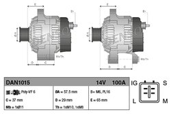 Alternator Denso DAN1015
