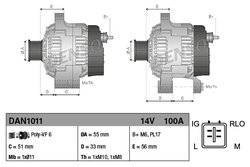 Alternator Denso DAN1011