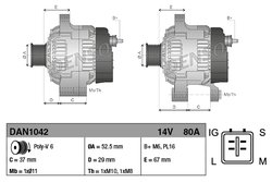 Alternator Denso DAN1042
