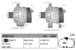 Alternator Denso DAN1078