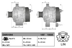 Alternator Denso DAN1094
