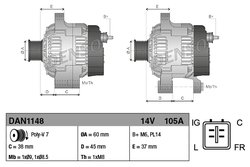 Alternator Denso DAN1148
