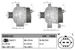 Alternator Denso DAN1322