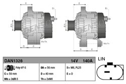 Alternator Denso DAN1328