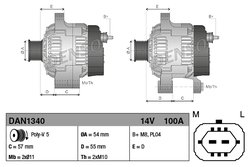 Alternator Denso DAN1340
