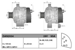 Alternator Denso DAN2004