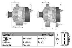 Alternator Denso DAN2017
