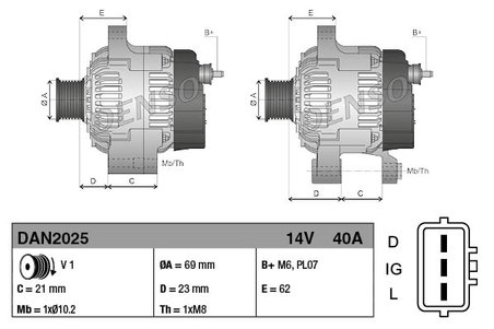 Alternator Denso DAN2025