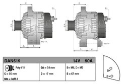 Alternator Denso DAN519