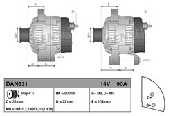 Alternator Denso DAN631