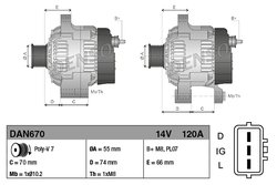 Alternator Denso DAN670