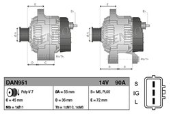 Alternator Denso DAN951