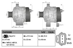 Alternator Denso DAN988