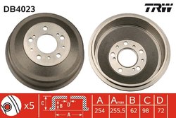 TAMBUR FRANA TRW DB4023 - Compatibil cu ALFA ROMEO, CITROEN, FIAT, PEUGEOT