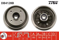TAMBUR FRANA TRW DB4128B - Compatibil cu CITROEN, PEUGEOT