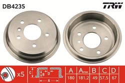 TAMBUR FRANA TRW DB4235 - Compatibil cu MERCEDES-BENZ