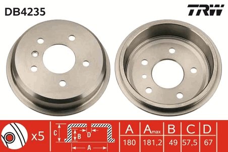 Tambur frana TRW DB4235