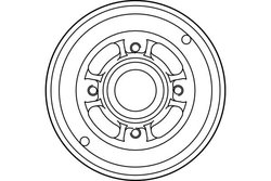 TAMBUR FRANA TRW DB4245 - Compatibil cu DACIA, RENAULT