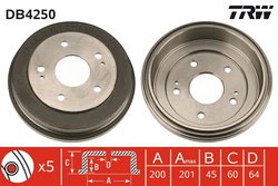 TAMBUR FRANA TRW DB4250 - Compatibil cu HONDA
