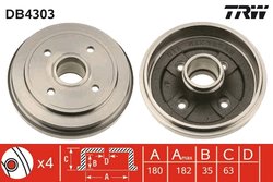 TAMBUR FRANA TRW DB4303 - Compatibil cu OPEL, SUZUKI, VAUXHALL