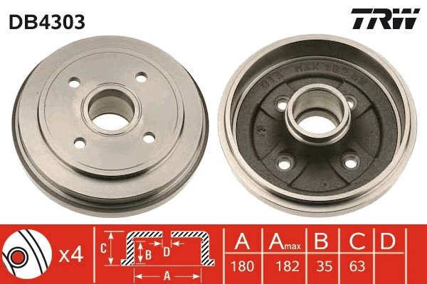 Tambur frana TRW DB4303