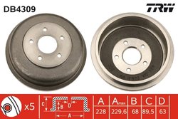 Tambur frana TRW DB4309