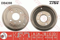 Tambur frana TRW DB4398