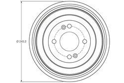 TAMBUR FRANA TRW DB4422 - Compatibil cu HOLDEN, HYUNDAI, KIA