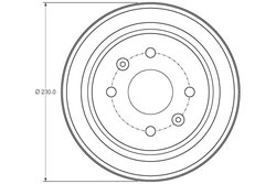 Tambur frana TRW DB4442