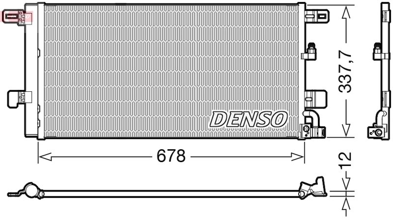 RADIATOR CLIMATIZARE DENSO DCN02001 - Compatibil cu AUDI