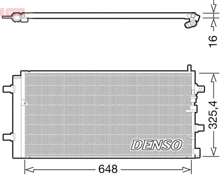 RADIATOR CLIMATIZARE DENSO DCN02002 - Compatibil cu AUDI