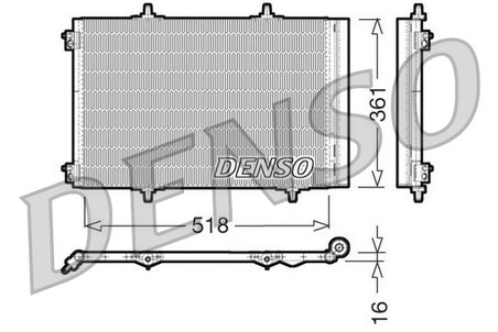 RADIATOR CLIMATIZARE DENSO DCN07013 - Compatibil cu CITROEN, OPEL, PEUGEOT