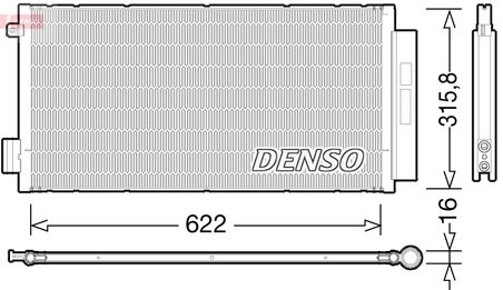 RADIATOR CLIMATIZARE DENSO DCN09044 - Compatibil cu FIAT