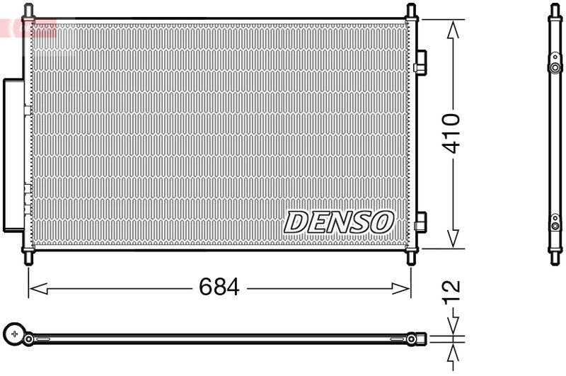 RADIATOR CLIMATIZARE DENSO DCN40027 - Compatibil cu HONDA