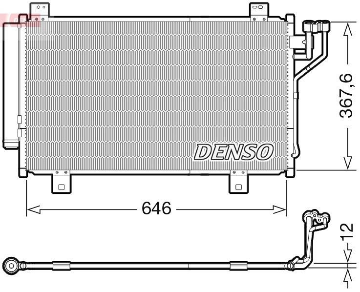 RADIATOR CLIMATIZARE DENSO DCN44012 - Compatibil cu MAZDA