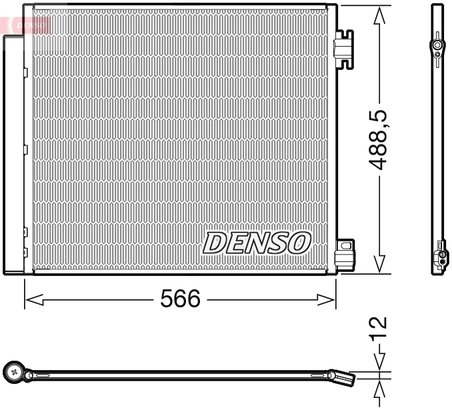 RADIATOR CLIMATIZARE DENSO DCN46026 - Compatibil cu NISSAN, RENAULT