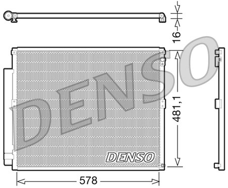 RADIATOR CLIMATIZARE DENSO DCN50017 - Compatibil cu TOYOTA