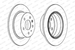 DISC FRANA FERODO DDF003 - Compatibil cu MERCEDES-BENZ