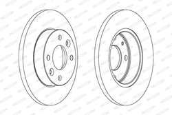 DISC FRANA FERODO DDF055C - Compatibil cu DACIA, RENAULT