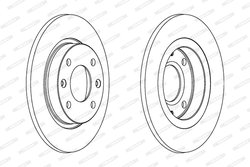 DISC FRANA FERODO DDF059 - Compatibil cu CITROEN, PEUGEOT