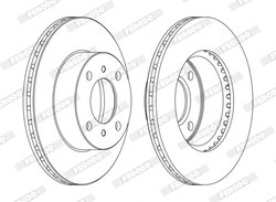 DISC FRANA FERODO DDF1005C - Compatibil cu MITSUBISHI, PROTON, SOUEAST