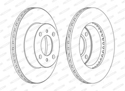 Disc frana Ferodo DDF1005C