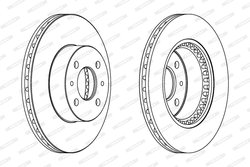 DISC FRANA FERODO DDF1006 - Compatibil cu LEXUS, RENAULT