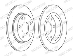 Disc frana Ferodo DDF1034C