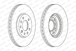 DISC FRANA FERODO DDF1042C - Compatibil cu CHEVROLET, OPEL, VAUXHALL