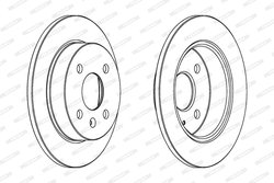 DISC FRANA FERODO DDF1043C - Compatibil cu CHEVROLET, OPEL, VAUXHALL